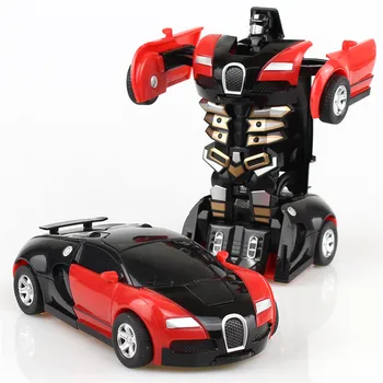2 IN 1 Deformacijos Robotas Automobilio Modelio Plastikiniai Mini Transformacijos Robotai Žaislas Berniukams Vienas Žingsnis Poveikio Transporto priemonių, Automobilių Vaikams, Žaislai
