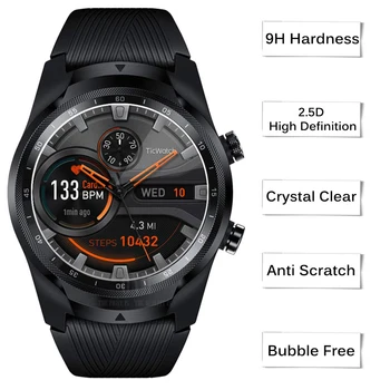 2-in-1 Raštas Atveju + Ekrano apsaugos Ticwatch Pro Smart Žiūrėti Padengti Silikono Apvalkalas Grūdintas Stiklas Filmas Tic Žiūrėti Pro