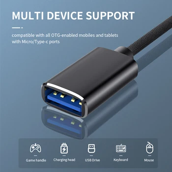 2 in 1 USB 3.0 OTG Adapterio Kabelis USB C Tipo Mikro USB Į USB 3.0 Adapteris Keitiklis, Laido Duomenų Linija 