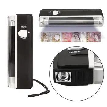 2 in1 Nešiojamą UV Led Šviesos Žibinto Lempa, Padirbta Valiuta Pinigų Detektorius Padirbtų Banknotų Pasų Saugumo Tikrintuvas