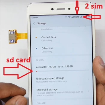2 Nano Micro Mini SIM kortelės Lizdo Adapteris, skirtas Meizu 