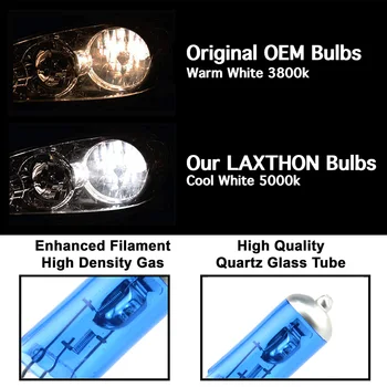 2 Vnt. Aukštos kokybės šaltai balta 5000K 12V 55W H1 H7 H4 automobilį auto halogeninės lemputės