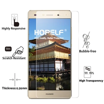 2 vnt HOPELF Grūdintas Stiklas Huawei P8 Lite Screen Protector, Telefono Filmas 