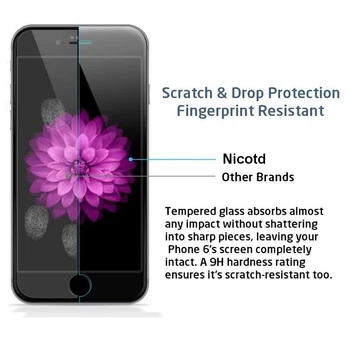 2 Vnt Visiškai Padengti Grūdinto Stiklo iPhone 7 8 6 6s Plius Screen Protector, iPhone X XR XS MAX 