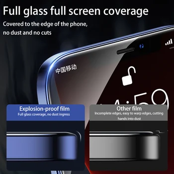 20000D Visiškai Padengti Stiklo iPhone 12 Pro 11 Pro Max Screen Protector, iPhone XS Max XR X 12 mini Screen Protector Stiklo