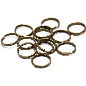 200pcs/daug 5 6 7 8 10 12 14 mm Atidaryti Šuolis Žiedai Dvigubos Kilpos Aukso Spalvos Split Žiedai Jungtys Papuošalai Priėmimo