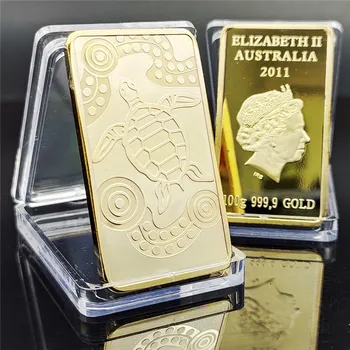 2011 Metų Elizabeth Australija 999.9 Aukso Juosta Vėžlio Dizaino Auksą, Padengtą Aukso Juosta
