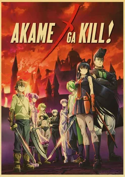 2019 Japonų Anime Akame Ga Nužudyti Plakatas Derliaus Sienos Nuotrauka už Namų Kambario Sienų Dekoras Retro Meno Tapybos plakatas