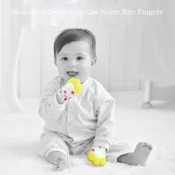2019 Karšto Pardavimo Bamblys Žaislai 1pcs Maisto kokybės Silikono Teethers Kūdikiui Kramtyti Pirštinės Anti-bitės Ranka Naujas-atvykimo Kūdikių Molinis Pirštinės