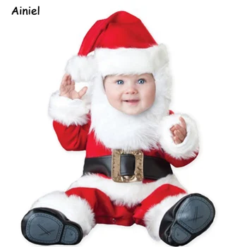 2019 Linksmų Kalėdų Kūdikių Naujagimių Rompers Sniego Kostiumas Briedžių Elf Kalėdų Senelis Kūdikiui Sniego Drabužius Kalėdų Dovana Vaikams Vaikams