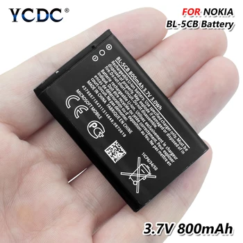 2019 Ličio YCDC 3.7 V 800mAh baterija BL-5CB BL5CB Baterija BL-5CB Nokia 111 113 1000 1280 3600 3660 6620 6108 N91, Telefono Baterija