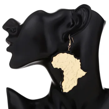2019 Naujo Dizaino Kūrybos Lašas Auskarai Aukso Afrikos Žemėlapis Mados Akrilo Auskarai gera Reikmenys unisex moterims, merginos