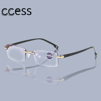 2020 Frameless Aikštėje Skaitymo Akiniai Vyrų ir Moterų Stabdžių Mėlyna Šviesa Kompiuterio akinius Toli Akyse Presbyopia Reader Akinius Moterims