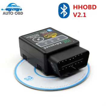 2020 HHOBD Advanced ELM327 OBD2 Bluetooth HH OBD V2.1 Patikrinkite Gedimų Kodų Trynimas gedimų Kodų Skeneris skirtas Automobilių Diagnostikos Įrankis