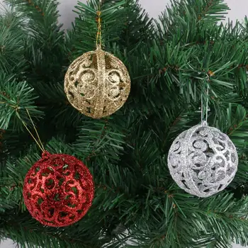 2020 Kalėdų 6Pcs/Pak 6cm Kalėdos, Kalėdos Medis Kamuolys Menkniekis Kabo Namuose Šalis Ornamentu Dekoro kalėdų papuošalai DEC1