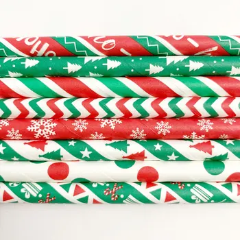 2020 Kalėdų Serija Aplinkos Vienkartiniai Nesuyra, Kraft Popierius, Vamzdžių Creative Vestuvių Naujųjų Metų Šaliai Pokylių Popieriaus Šiaudų