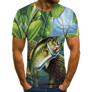 2020 Karšto naujas vyrų laisvalaikio 3d spausdinimo marškinėliai, juokingi žuvis spausdinti vyrų ir moterų marškinėlius Hip-hop T-shirt Harajuku print t-shirt viršų