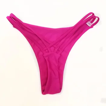 2020 m. Didmeninės tanga SEKSUALIŲ Moterų Bikini bottom vientisa spalva G-String Brazilijos Dirželius maudymosi Kostiumėliai, aukštos juosmens maudymosi kostiumėlį Apačioje baseinas