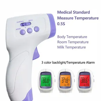 2020 m. Infraraudonųjų spindulių termometras Ne kontaktinės elektroninės lazerio Karštligės Temperatūra Kūno Suaugusiųjų Termometro Infrarojo termometro термометр