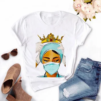 2020 m. moters Slaugytoja Karalienė T-shirts Mergina Vasaros 90s Ullzang Harajuku Ūkio Herojus Apkarpytos Marškinėliai ,Lašas Laivas