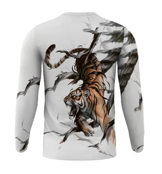 2020 m. Pavasarį, Rudenį long sleeve T-shirt Tigras marškinėliai Vyrams, ilgomis rankovėmis marškinėliai Juokinga T shirts liūtas Spausdinti Kačių natūra Marškinėlius Juokinga