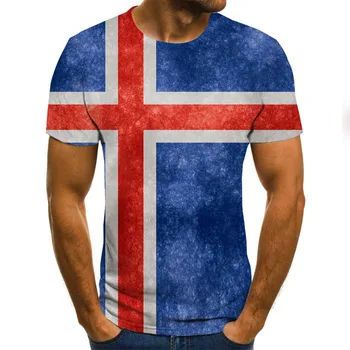 2020 metų Vasaros Naujausias Nacionalines vėliavas 3D Atspausdintas Marškinėliai Vyrams Joker Veido Atsitiktinis Vyras marškinėlius trumpomis Rankovėmis Juokinga T Marškinėliai Topai tee