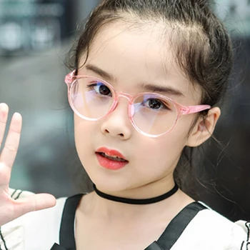 2020 naujas apvalus rėmo, stabdžių mėlyna šviesa stiklines Paprasto akiniai vaikams radiacinės saugos vaikas: Kompiuteris telefonas kursus Internete