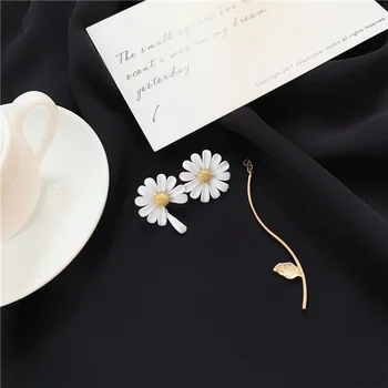 2020 naujas atvykti baltos ramunės asimetrija lašas auskarai, gėlių dvejopo naudojimo mielas korėjos dizaino tabaluoti auskarai mados papuošalai moterims