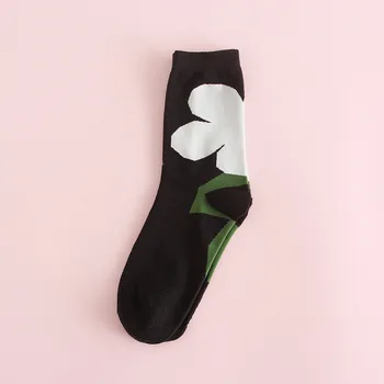 2020 naujas kojines korėjos medvilnės abstrakčiai įdomus gėlių animacinių filmų kojinės moteris banga kojinės asmenybės moterų kojinės