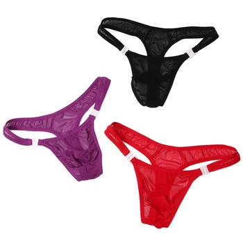 2020 Naujas Vyrų Seksualus Permatomas G-string Thong Trumpikės Bumbulas Dėklas Kvėpuojantis Kelnaitės Perspektyvos Vyrų Bikini Underwear