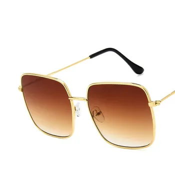 2020 Naujausias aikštėje rėmo vintage akiniai nuo saulės Moterims, Negabaritinių Didelis Dydis Saulės Akiniai Vyrams Moterų Atspalvių Aukso mėlyna UV400 Akiniai
