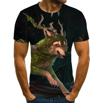 2020 naujausias prekės ženklo Vyrų naujas gyvūnų spausdinti marškinėliai 3d tee rudenį mados tracksuit street viršų