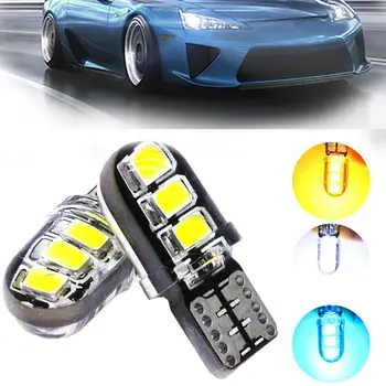 2020 Naujausias Super Šviesus W5W SMD2835 6-LED Silikoninė atspari Vandeniui Automobilis Automobilio Šviesos Lempos Lemputė Automobilių Šviesos Priedai