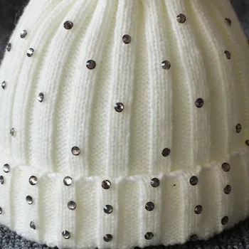 2020 Prekės Pom Vaikų Žiemos Skrybėlę Blizgančiais Duobute Skrybėlę Bžūp Mergaičių Megzti Skrybėlę Beanies Storio Kūdikių Bžūp Mergina Žiemą Šiltą Kepurę