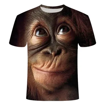 2020 vyriški t-shirt 3D atspausdintas gyvūnų beždžionė marškinėliai trumpomis rankovėmis juokinga dizaino atsitiktinis viršų t-shirt vyrai t-shirt