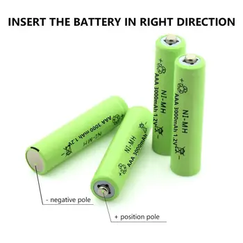2021/ daug 1.2 v NIMH AAA Baterija 3000mah Akumuliatorius ni-mh baterijos AAA baterijos įkrovimo Nuotolinio Valdymo Žaislas