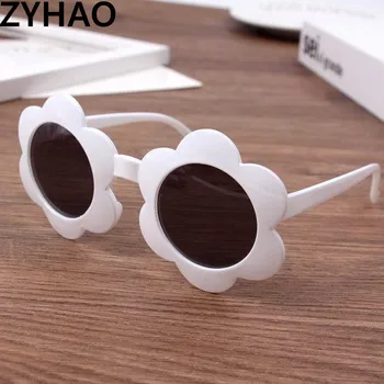 2021 Derliaus vaikams, akiniai nuo saulės vaikams rausvos atspalvių apvalūs akiniai kūdikių mados mielas gėlių saulės akiniai berniukų, mergaičių akiniai oculos