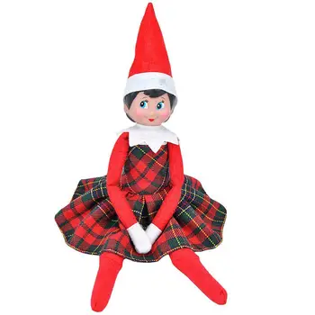 2021 Kalėdų Elf Lėlės, Kostiumai, Elf Cosplay Šeimos Kalėdų Vakarėlį naujieji Metai Išgalvotas Elf Žaislai Pliušinis Lėlės Suknelė (be Lėlės)