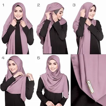 2021 Mados Moterų Kietas Šifono Skarą Nešioti Momentinių Hijab Šalikas Musulmonų Skara Islamo Hijabs Arabų Wrap Skarų