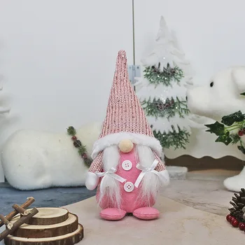 2021 Naujųjų Metų Linksmų Kalėdų Pakabukas Beveidis Santa Balta Rausva Gnome Pliušinis Lėlės Papuošalų Medis Stalo Dekoracijos Vaikams, Žaislų, Dovanų