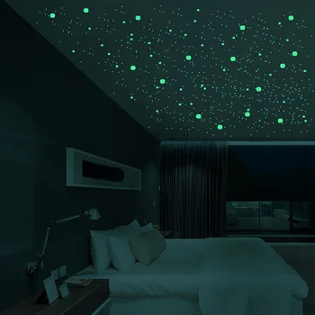 202pcs/set 3D Šviesos Žvaigždžių taškų sienų lipduko vaikų kambarys namų dekoro decal švyti tamsoje 