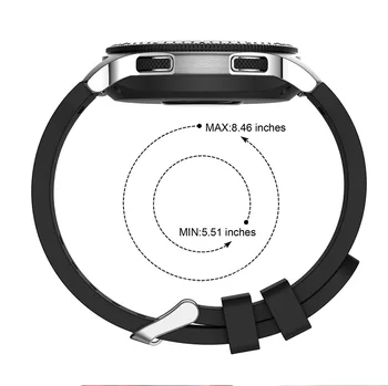 20mm 22mm Silikono Watchband Samsung Galaxy Žiūrėti 42mm 46mm Active2 40mm 44mm Pavarų S2 S3 Dirželis Band Apyrankę Aktyvios 2
