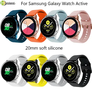 20mm Spausdinimo Silikono active2 Watchband Samsung Galaxy žiūrėti aktyvios 2 40mm 44MM Apyrankę Juosta, diržu, Garmin Perkelti Stilius