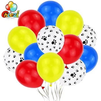 20pcs/daug Šunų pėdsaką lateksiniai balionai 10 colių raudona geltona mėlyna helio balionas Gimtadienio apdailos Vaikams, žaislai, kūdikių dušas
