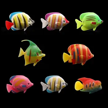20pcs-Dirbtinės Plastikinės Žuvys Modeliavimas Netikrą Žuvų Plūduriuoja Ryškus Kraštovaizdžio Akvariumas Ornamentas, Apdailos(Atsitiktinis stiliaus）