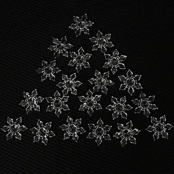 20PCS/Pak Kalėdų Snaigės Formą, Aišku, Crystal Akrilo kalnų krištolas Flatback Cabochon 