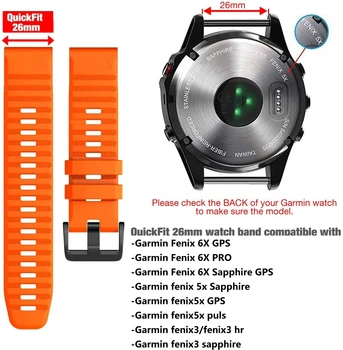 22 26mm Watchband Dirželis Garmin Fenix 6 6X 5X Pro 5 Plius 3HR Žiūrėti Greitas Spaudai Silikono Juosta, Diržu, Pirmtakas 935 945