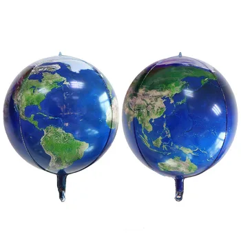 22 colių 4D Stereoskopinis Folija Balionai Žemės balionas Futbolo Globos Pasaulyje Oro balionus, Gimtadienio kamuolys Vaikų Dienos Dovanos