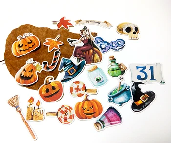22pcs cute Halloween lipdukai festivalyje telefono Etiketės, Dekoratyviniai Lipdukai, Kanceliarinės prekės Scrapbooking 