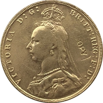 24 - K auksu Britų Monetų kopijuoti 1891
